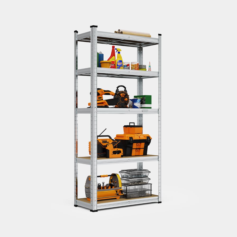 1.5M Galvanised Finish 5-Tier Racking