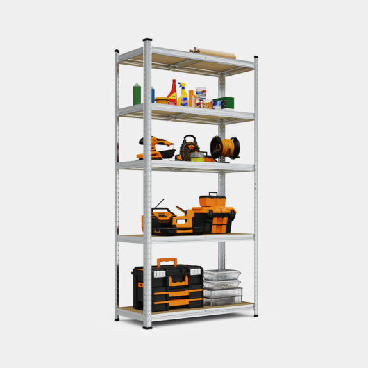 1.8M Galvanised Finish 5-Tier Racking