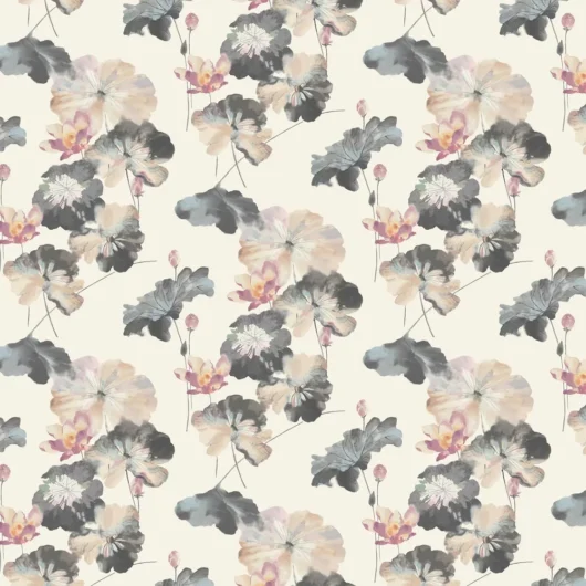1838 Wallcoverings Wallpaper Water Lilies Grasscloth 2008-143-01