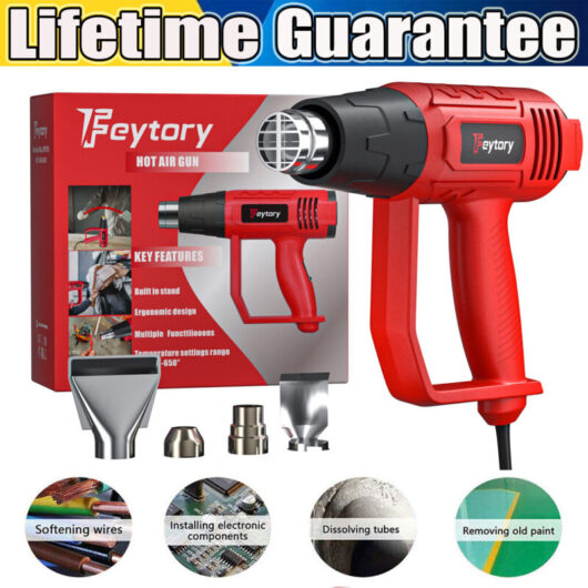 2000W Heat Gun Hot Air Wind Blower Dual Temperature + 4 Nozzles Heater gun Tools