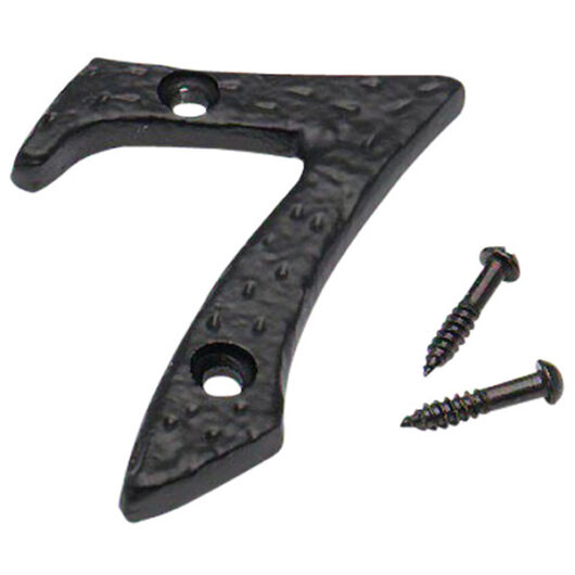Black Antique Numeral, 75mm Number 7