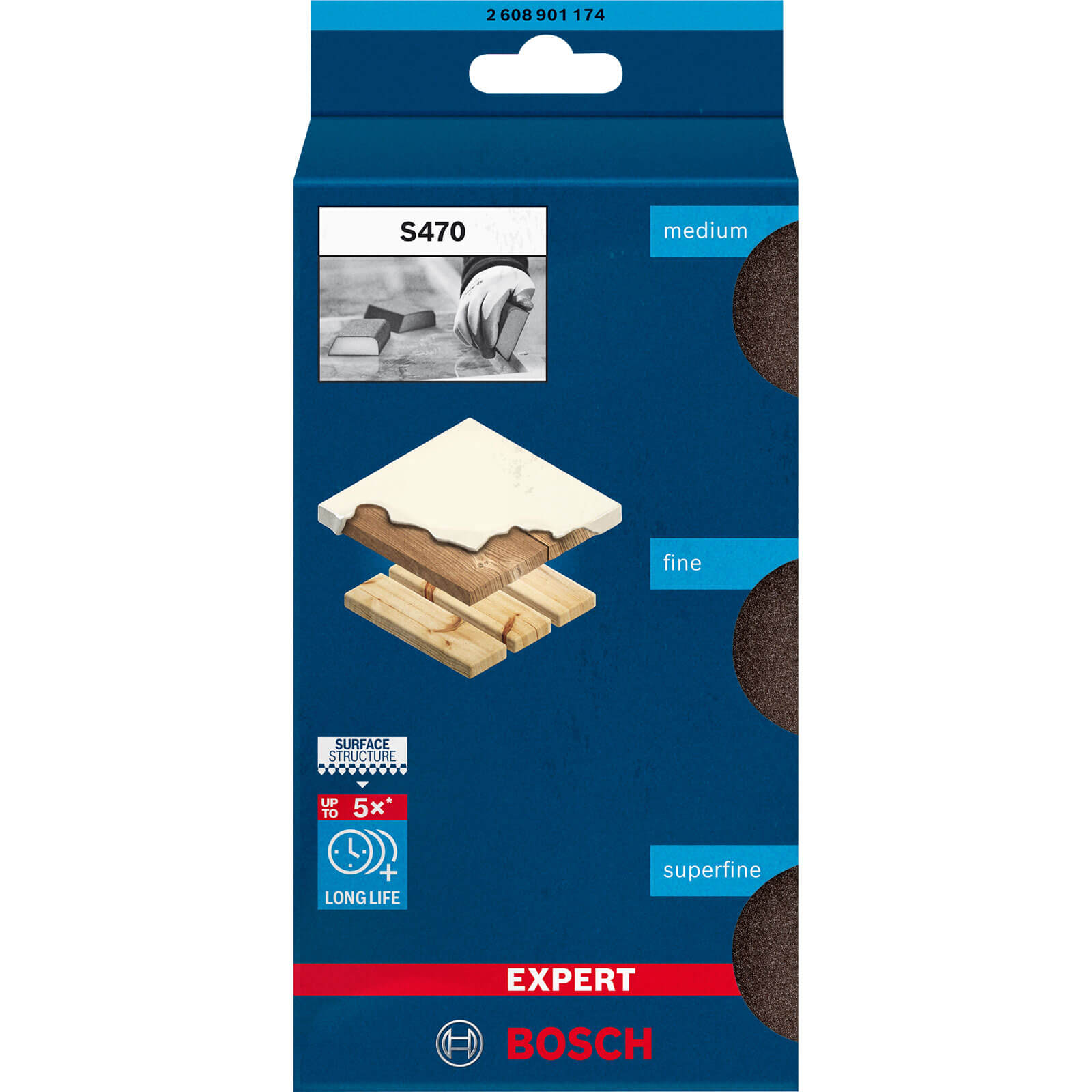 Bosch Expert 3 Piece S470 Sanding Combi Block Set