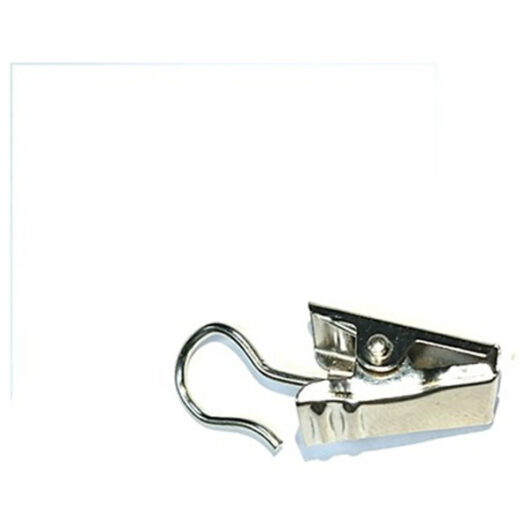 Curtain Pole Ring Hooks with Alligator Clip, Matt Nickel (12 Pack)