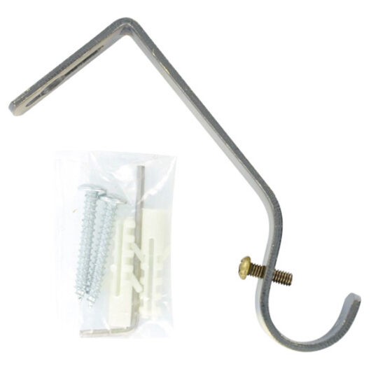 Curtain Pole Support Brackets, Antique Brass Metal 28mm (2 Pack)