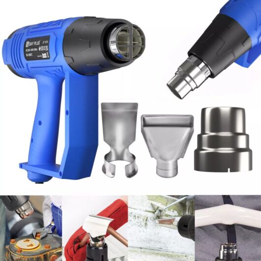 Day Plus - Professional Hot Air Heat Gun Variable Temperature Paint Stripper 3 Nozzles 2000W