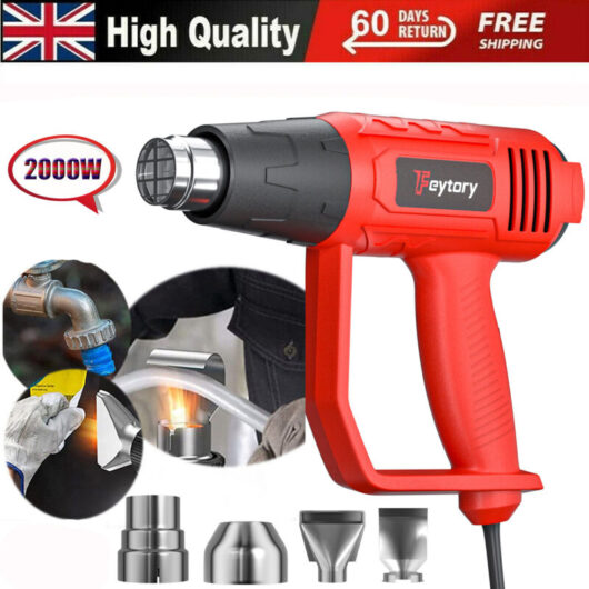 Dayplus - 2000W Hot Air Heat Gun Paint Stripper Stripping Shrink Power Drying Heater 220v