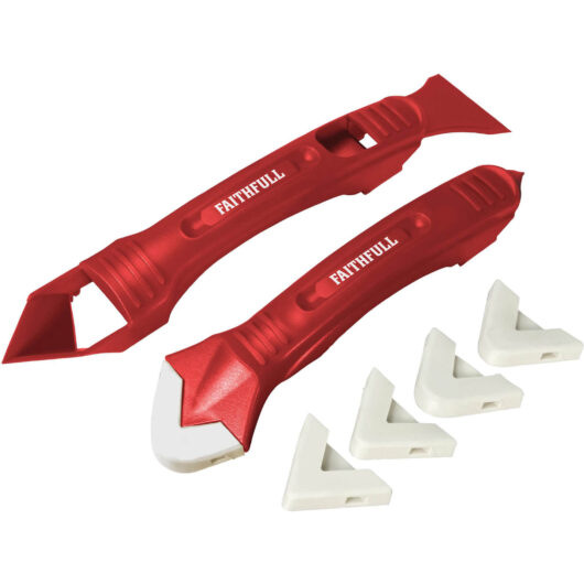 Faithfull 2 Piece Silicone / Grout Removal and Finishing Tool Kit