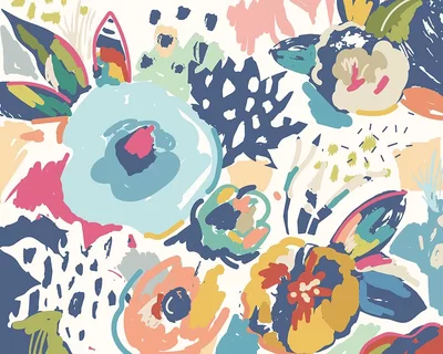 Origin Murals Mural Abstract Floral Large MUR252L