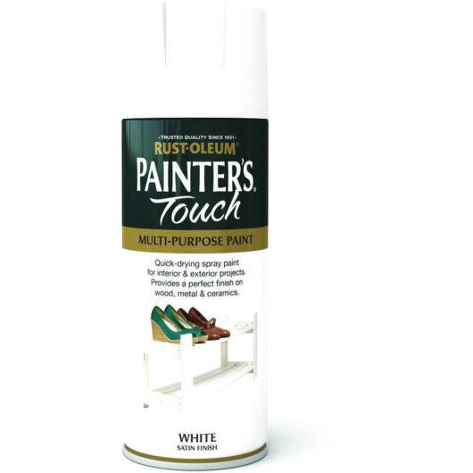 Painter's Touch Spray Paint 400ml Satin - White - Rust-oleum