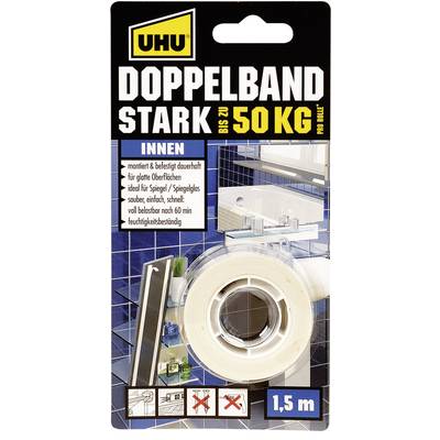 UHU 46855 Double sided adhesive tape UHU® (L x W) 1.5 m x 19 mm 1 pc(s)