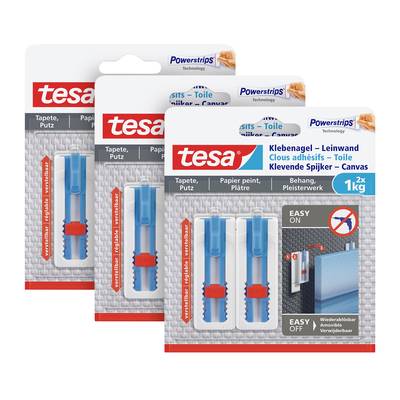 tesa 77778 Adjustable adhesive nail screen White Content: 6 pc(s)