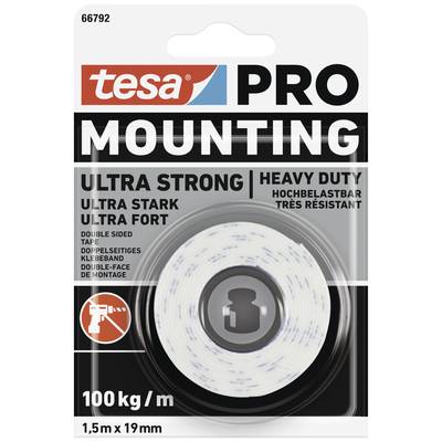 tesa Mounting PRO Ultra Strong 66792-00000-00 Industrial tape White (L x W) 1.5 m x 19 mm 1 pc(s)