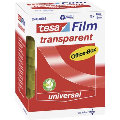 tesa OFFICE-BOX 57403-00002-01 Tesa film Transparent (L x W) 66 m x 12 mm 12 pc(s)