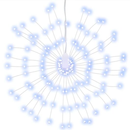 Christmas Starburst Lights 140 LEDs 4 pcs Cold White 17 cm vidaXL