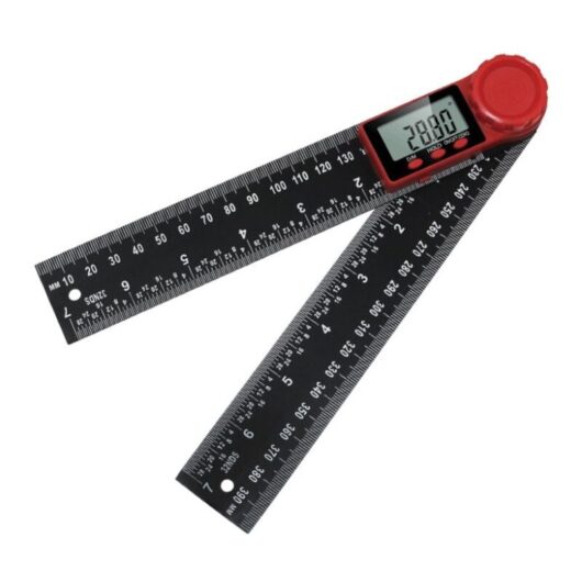 Csparkv - 200mm Digital Angle Protractor Dual Scale 360 Degree, Angle Ruler with lcd Display and Lock Function, Protractor for Engineering,