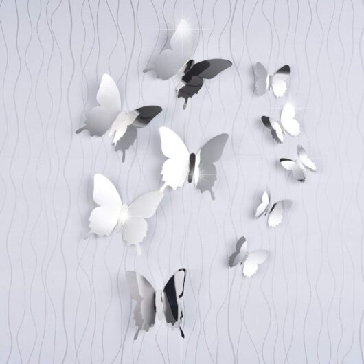 Csparkv - 36 Pieces diy Mirror Butterfly Combination 3D Wall Stickers Mirror Decals Home Decoration
