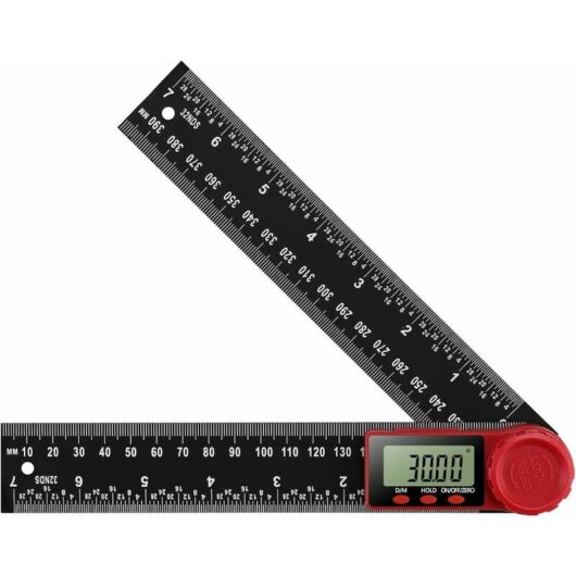 Digital Protractor Digital Angle Ruler 360 ° Digital Goniometer with Large lcd Display Ruler Measuring Tool (200mm)