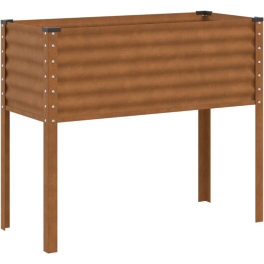 Garden Planter 100x41x90 cm Weathering Steel vidaXL