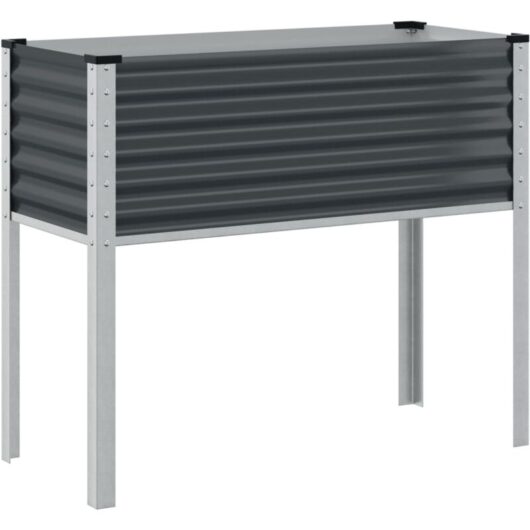 Garden Planter Anthracite 100x41x90 cm Steel vidaXL