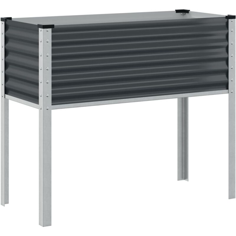 Garden Planter Anthracite 100x41x90 cm Steel vidaXL