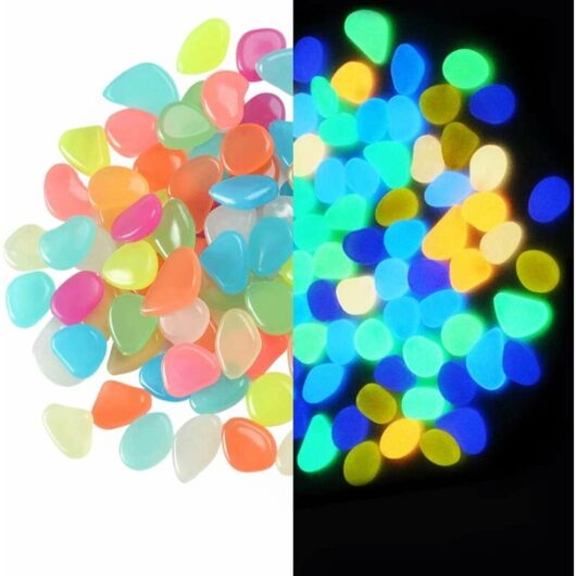 Modou - Lumineus Stone, Luminous Pebbles, Glow In The Dark Pebbles, Fluorescent Pebbles, Luminous Stone For Aquarium, Suitable For Decorative Vase,
