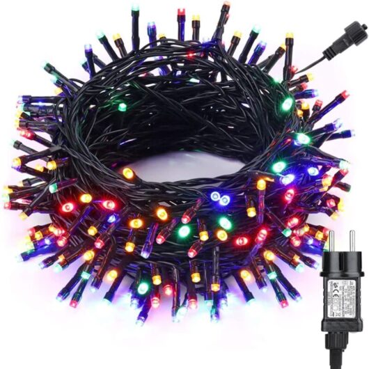 Multicolor Outdoor Christmas Garland, 33M 300 LED Indoor Christmas Tree String Lights, 8 Modes Waterproof for Christmas Trees Bedroom Garden Terrace