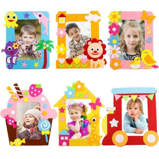 Pcs Kids Photo Frame Craft Kit for Children Creative Leisure Sewing for Girls Photo Frame Kit to Decorate