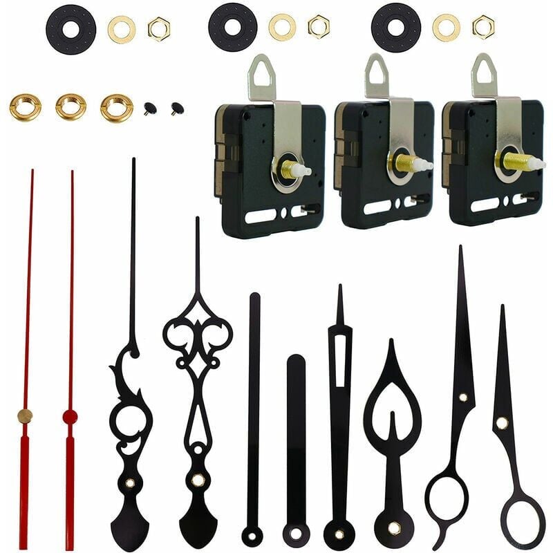 Quartz Clock Movement, Battery Powered Clock Mechanisms, Wall Clock Mechanism Motor Replacement Parts diy Repair Parts, Shaft Clock Mechanism