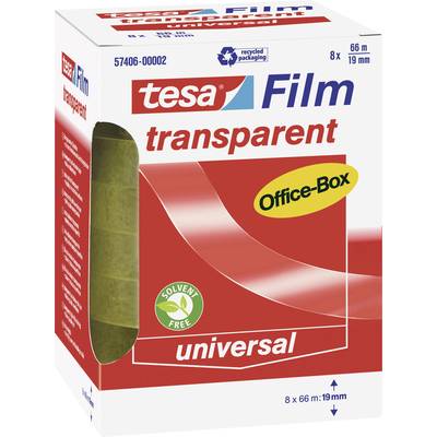 tesa OFFICE-BOX 57406-00002-01 Tesa film Transparent (L x W) 66 m x 19 mm 8 pc(s)