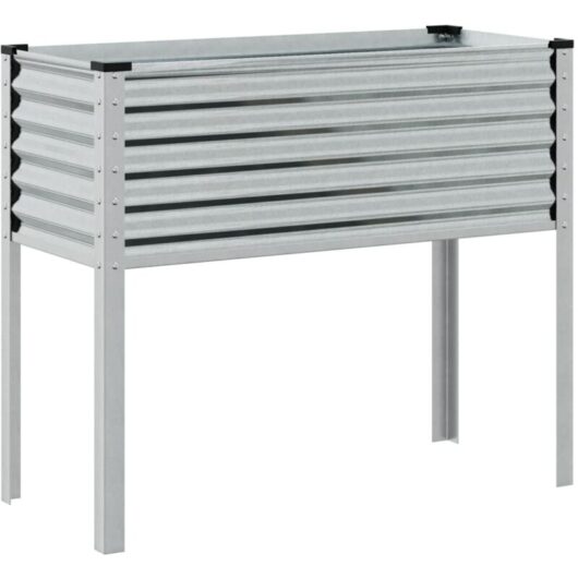 Garden Planter 100x41x90 cm Galvanised Steel Vidaxl