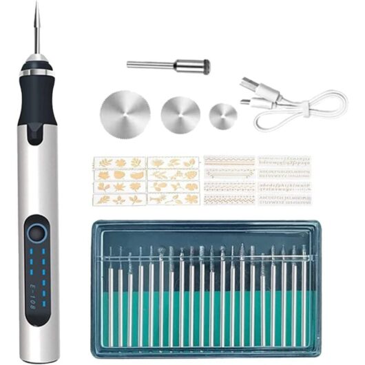 Electric Engraving Pen, DIY Engraving Tool, Multifunction Engraving Tools Mini Cordless Engraving Pen Glass Engraver for DIY Jewelry Metal Glass