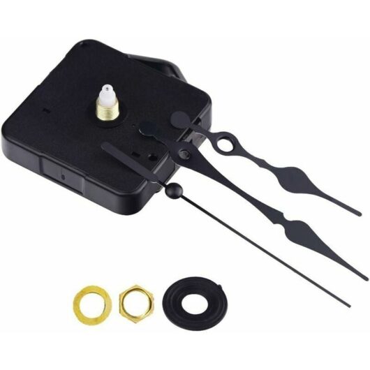 Clock Mechanism Pendulum Movement Quartz Clock Movement diy Watch Movement Parts Mechanism Repair Tools Black, 3/25 Inch Maximum Dial Thickness,