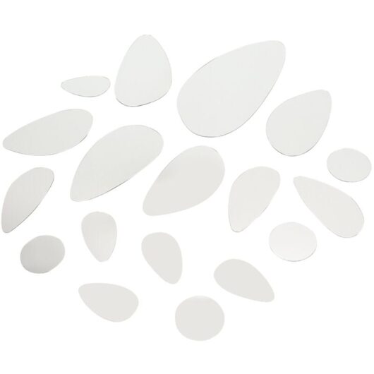 Groofoo - Decorative Oval Acrylic Mirror Wall Sticker Art Home diy Frameless Backgrounds Decor Mirrors