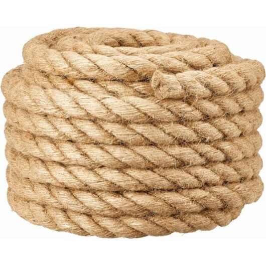 Jute rope 20mm x 1m, natural garden rope, hemp rope, ideal for crafts and creative DIY
