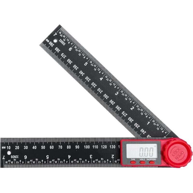 Mumu - Digital Angle Finder with 360 Degrees and Dual Scale, 200 mm Angle Ruler with lcd Display and Lock Function, Protractor for Mechanical