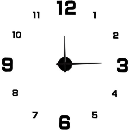 Mute DIY wall clock three-dimensional wall sticker clock 80-130mm freely adjustable MUMU