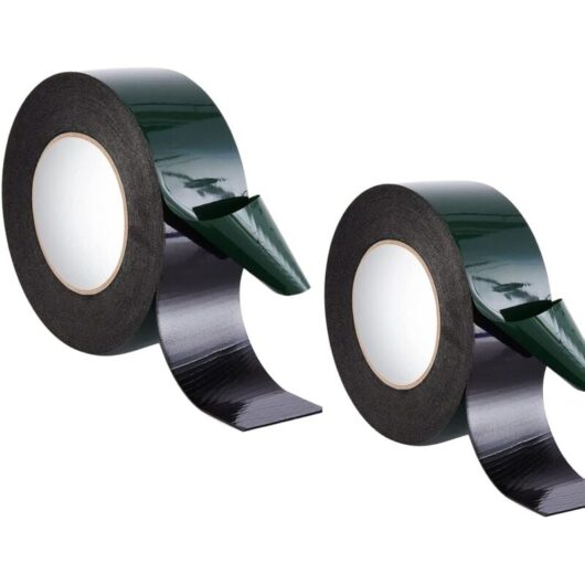 Tinor - pcs Double Sided Adhesive Foam Tape, Waterproof Foam Sponge Tape Roll for Durable Mounting and Suitable for Automotive Industry, LEDs,