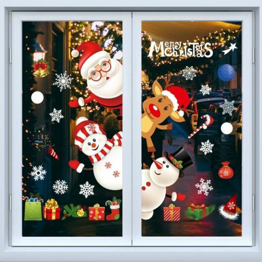 Trimec - NoëL Decoration Stickers, NoëL Fenetre Autocollant pvc Fenetre Autocollant Noel Stickers diy Fenêtres Stickers Amovibles Statique