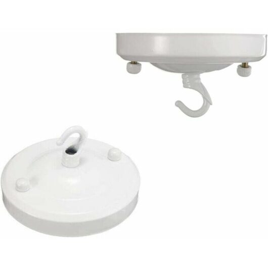 Trimec - Vintage Lustre Plafonnier, Rétro Fer Rosette Crochet Porte-Plaque Pendentif Lumière Toit Ventouse Disque Cadre diy Luminaire Accessoires