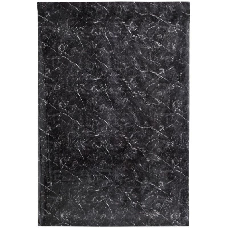 Furniture Stickers Self-Adhesive Marble Black 90x500 cm pvc Vidaxl