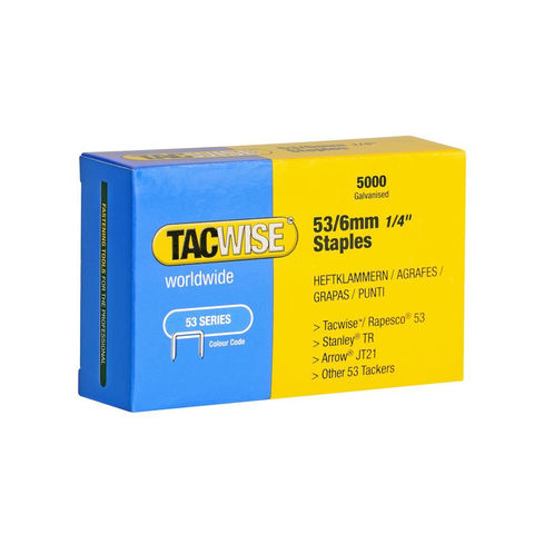 Tacwise Tacwise 0331 Type 53/6mm Galvanised Staples, Pack of 5000