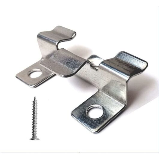 100 Pack Composite Decking Fixing Clips with Stainless Steel Screws(height 1cm)