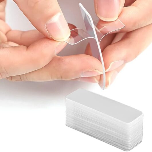 Extra Strong Double Sided Tape, 70 Pieces, Multifunctional and Reusable, Transparent, Washable, for securing various items in the car, kitchen, home