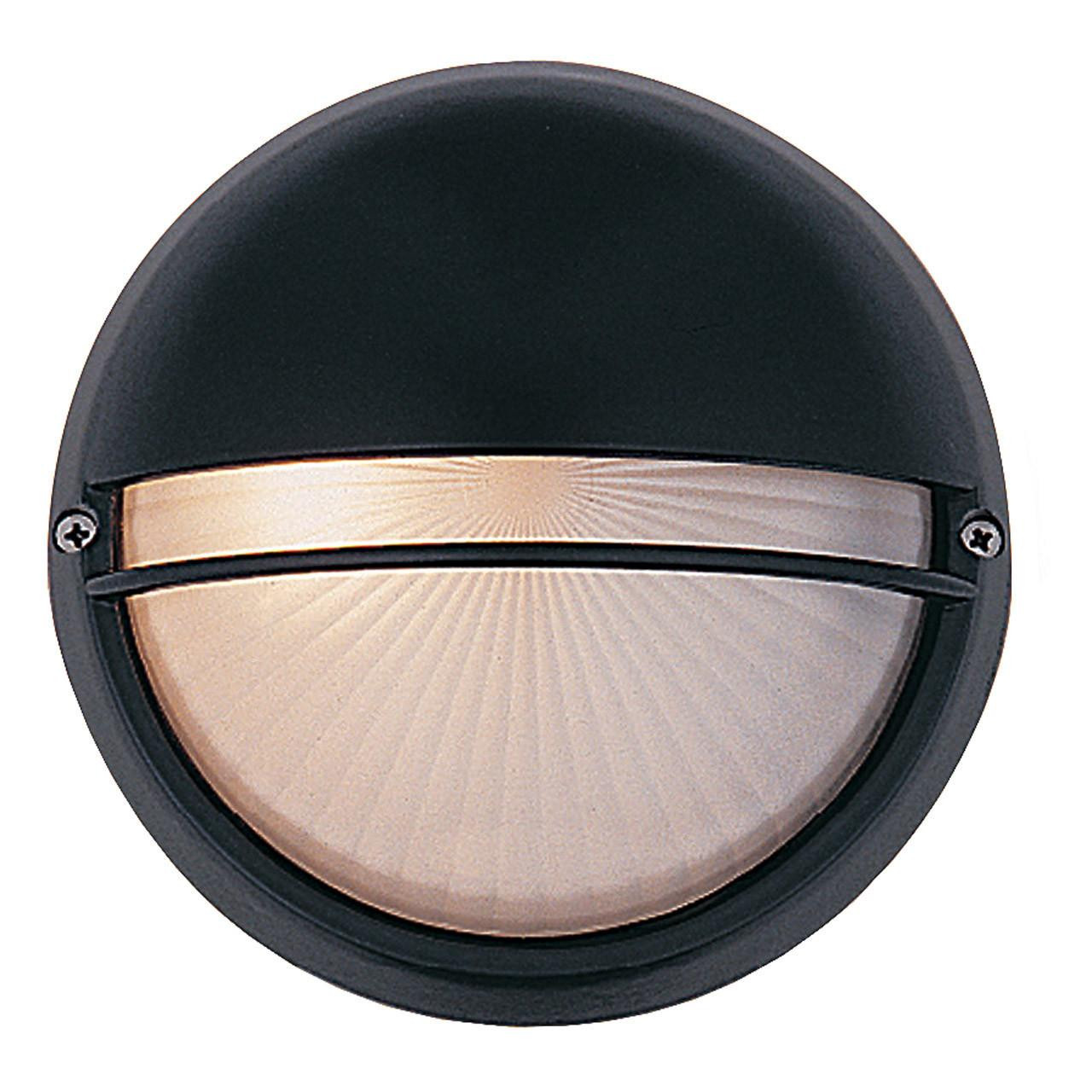 Firstlight Classic Modern Style 190mm Bulkhead Eyelid in Black and Opal Glass
