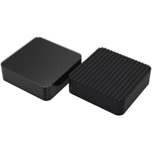 Csparkv - 10 Pairs Double Sided Velcro, Double Sided Velcro, Black Square Self Adhesive Tape, Velcro Adhesive Tape, Self-Adhesive Fastener, for