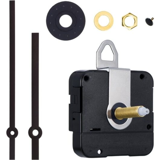 Csparkv - 31mm Long Quartz Clock Movement diy Clock Repair Kit (Black)