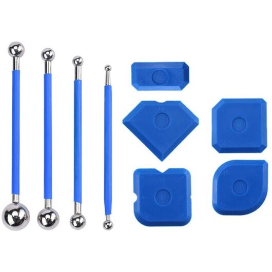 Csparkv - Pieces Caulking Tool Scraper Kit, Silicone Caulking Tool, Silicone Joint Finisher, Sealant and Caulking Tool, Sealant and Caulking Tool Kit