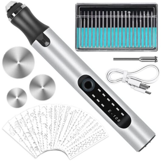 Electric Engraving Pen, USB Rechargeable Engraving Tools, Mini Multifunctional Engraving Pen for DIY Jewelry, Metal, Glass, Stone, Plastic, Wood
