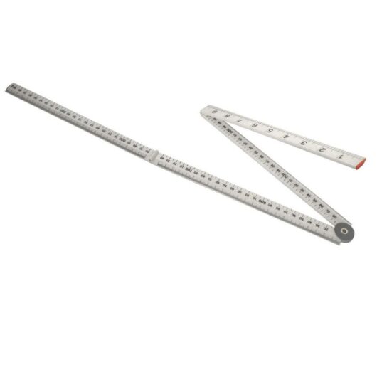 Faithfull - Folding Rule White abs Plastic 1m / 39in fairulefoldw