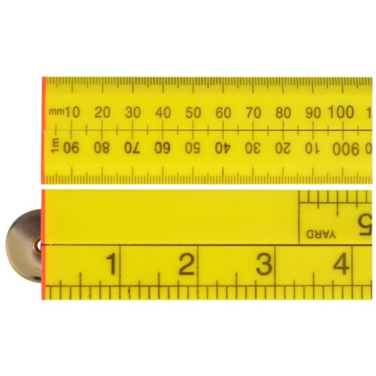 Faithfull - Folding Rule Yellow abs Plastic 1m / 39in fairulefold